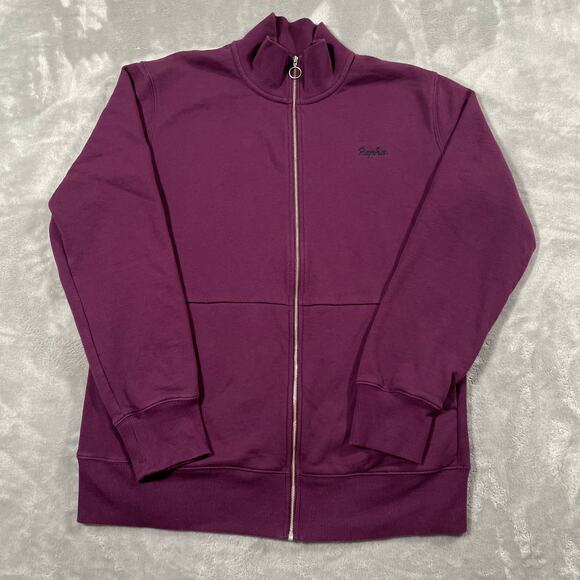 Rapha Sweatshirt Large Purple Full Zip Mock Neck Casual Athleisure Basic Classic - Picture 1 of 8